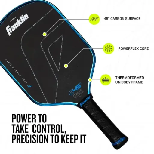 Franklin Sports PRO C45 Pickleball Paddle Review: a light carbon paddle that’s easy to swing but a bit average on spin
