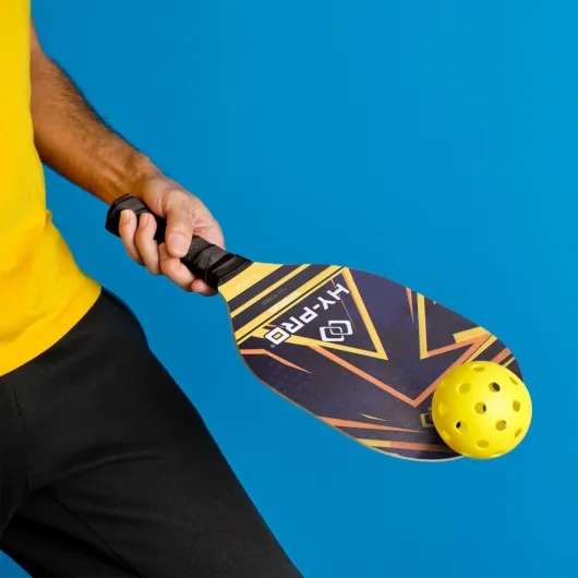 Hy-Pro Pickleball Set - Includes 2 Lightweight Pickleball Paddles with Cushioned Grip, 1 Ball and Carry Bag, Ideal for Indoor and Outdoor Games