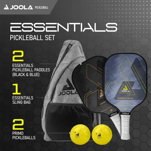 Essentials Performance Pickleball Paddle with Reinforced Fiberglass Surface and Honeycomb Polypropylene One Size Essentials