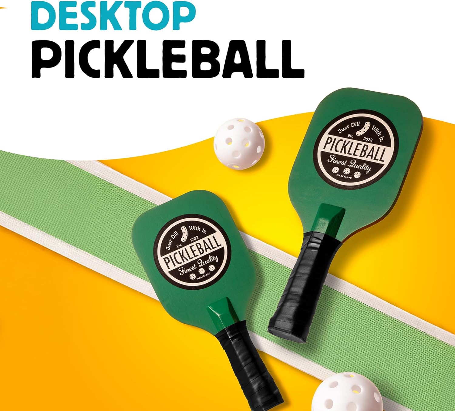 Desktop Pickleball Game – Indoor Tabletop Game, Mini Sports Toy – Gamenight Gifts for Family & Kids with Paddles, Net, & Ball