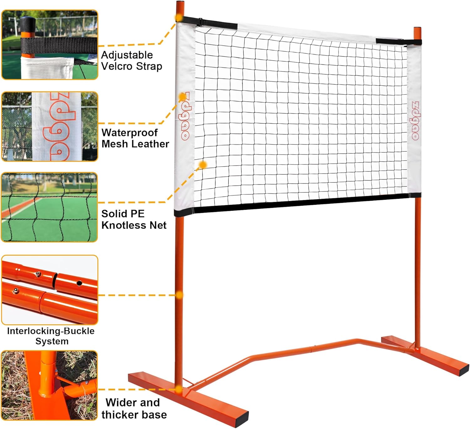 Small Pickleball Net Set- 10FT Mini Pickleball Net, 4FT Adjustable Height Dink Training Rebounder Net with Outdoor Pickleballs, Paddles Set of 2 and Carry Bag for Driveway, Backyard