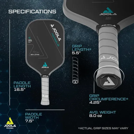 Ben Johns Perseus CFS Pickleball Racket Professional Carbon Paddle USAPA Certified One Size 16mm Ben Johns Perseus