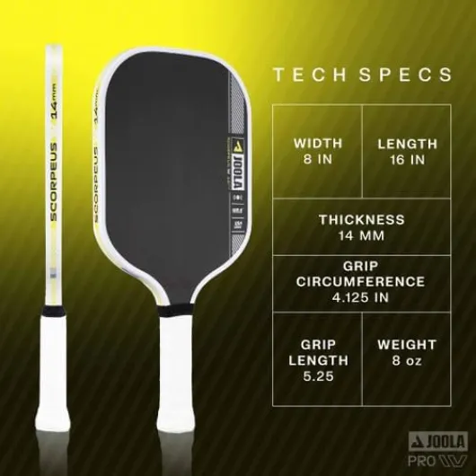 Pro IV Pickleball Paddles – Raw Carbon Fiber Surface – Perseus, Hyperion, Scorpeus & Magnus Shapes – 14mm/16mm – Tech Flex Power – Propulsion Core – Wide or Elongated – UPA-A and USAP Approved 14mm Scorpeus
