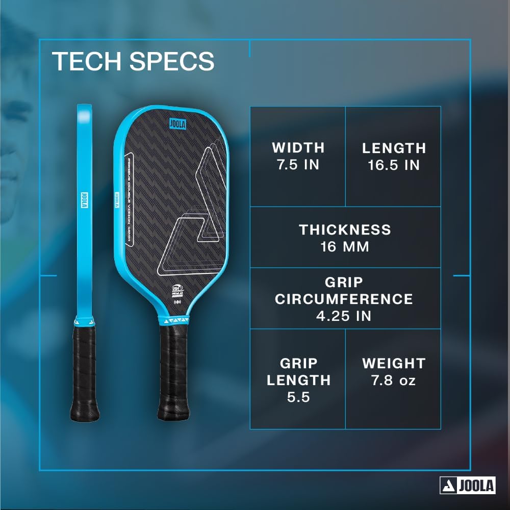 Vision/Double Vision Pickleball Paddles -SK Film for Reduced Vibration- USAP Approved Perseus Double Vision - Bolt Blue