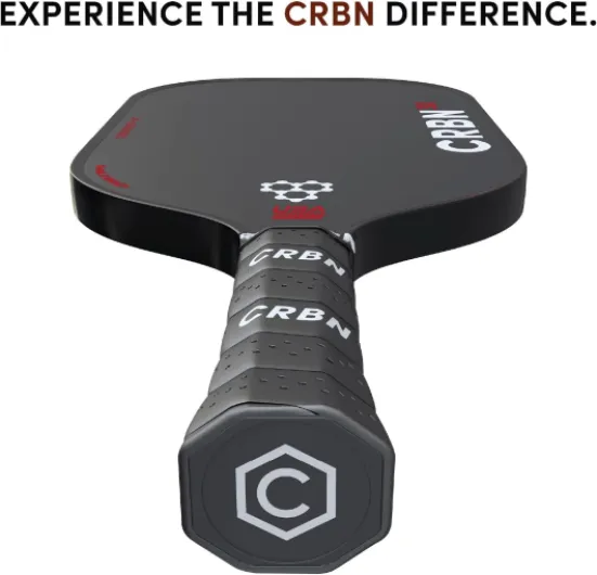 CRBN X Series Power Pickleball Paddle - Carbon Fiber Pickleball Paddle with Foam Injected Edges for Expanded Sweet Spot Red White