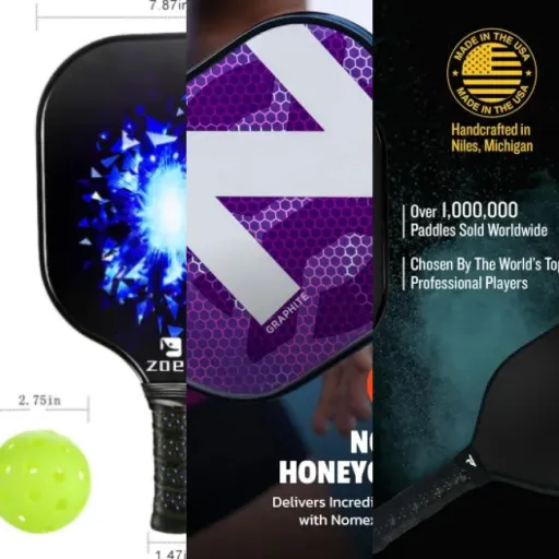 Comparison of the 3 best graphite pickleball paddles (May 2026)