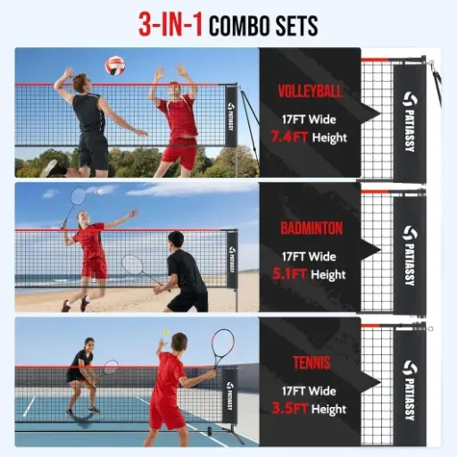 Patiassy 17ft 3-in-1 Net Set Review: a solid all‑rounder for casual garden games