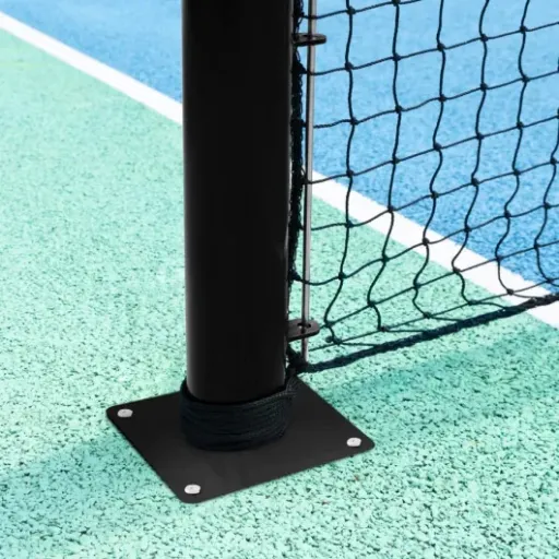 Vermont Pickleball Posts with Base Plates Review: heavy, stable posts for people who want a semi‑permanent setup