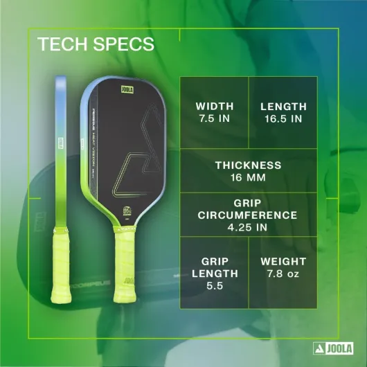 Vision/Double Vision Pickleball Paddles -SK Film for Reduced Vibration- USAP Approved Perseus Heat Vision - Surge Green