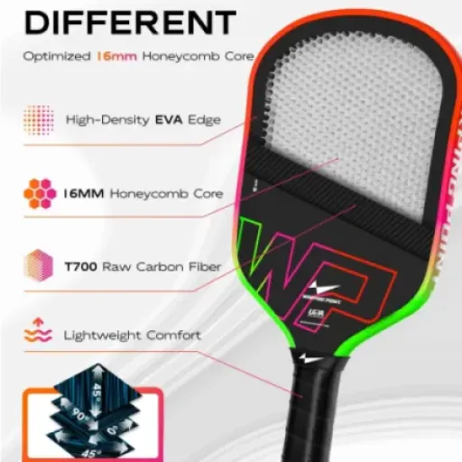 Warping Point Neon Gen 3 Pickleball Paddle Review: Spin-focused carbon paddle with a few quirks