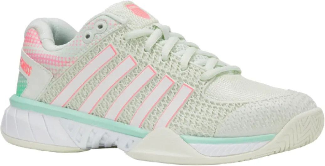 K-Swiss Women's Express Light PickleballTennis Shoe 7.5 UK Wide Ice Honeydew Neon Pastel Pink