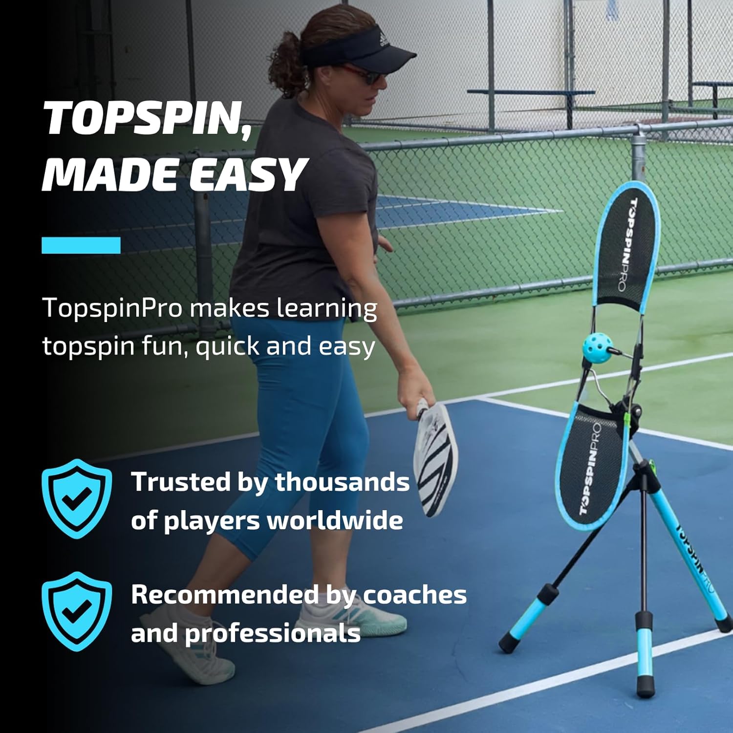 Pickleball TopspinPro Training Aid Blue