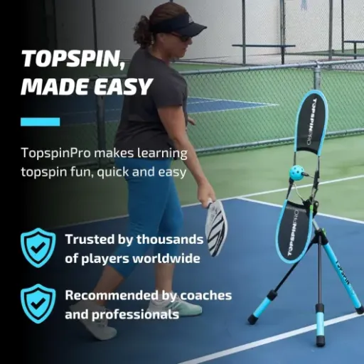 Pickleball TopspinPro Training Aid Blue Review: a simple way to drill topspin at home